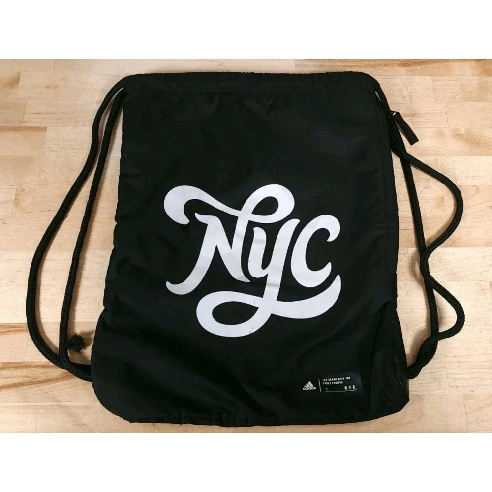 adidas Originals New York City NYC‎ Black Drawstring Backpack Bag